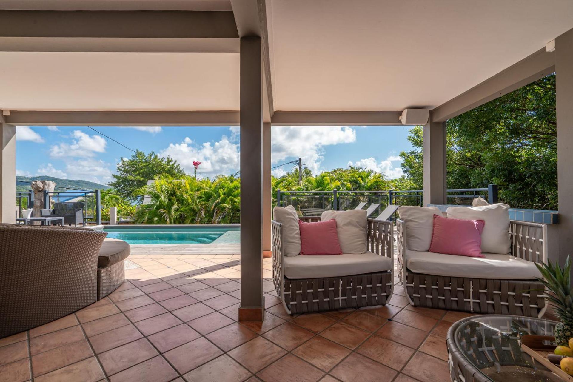 Villa Kaléna : 4 ch, plage à 50m, vue mer Le Diamant Extérieur photo