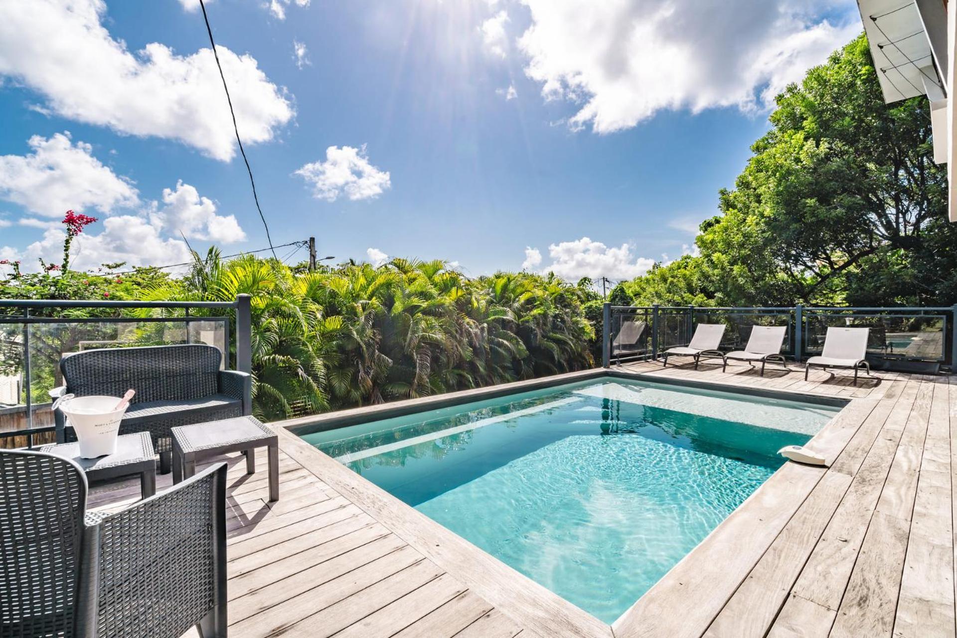 Villa Kaléna : 4 ch, plage à 50m, vue mer Le Diamant Extérieur photo